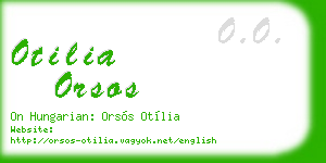 otilia orsos business card
